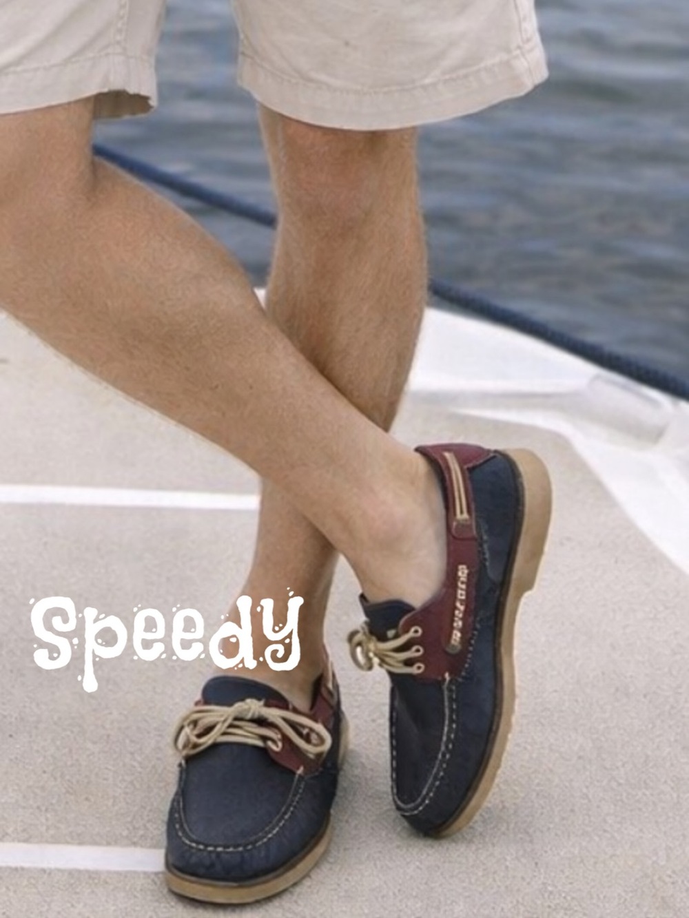SPERRY Top-Sider Two Tone Red & Navy Blue Leather Boat Shoes
